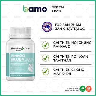 Viên uống bổ não healthy care ginko biloba 2000 của úc - 100 viên