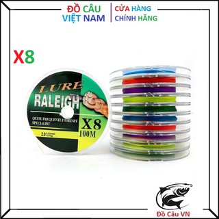 Dây dù câu cá lure raleigh x8 dài 100m