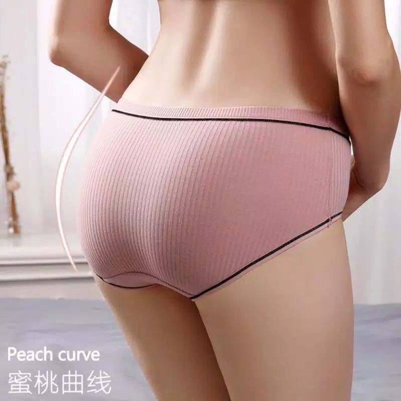 Quần lót nữ chất cotton gân tăm phối nơ xinh an toàn, kháng khuẩn, thoáng mát QL009