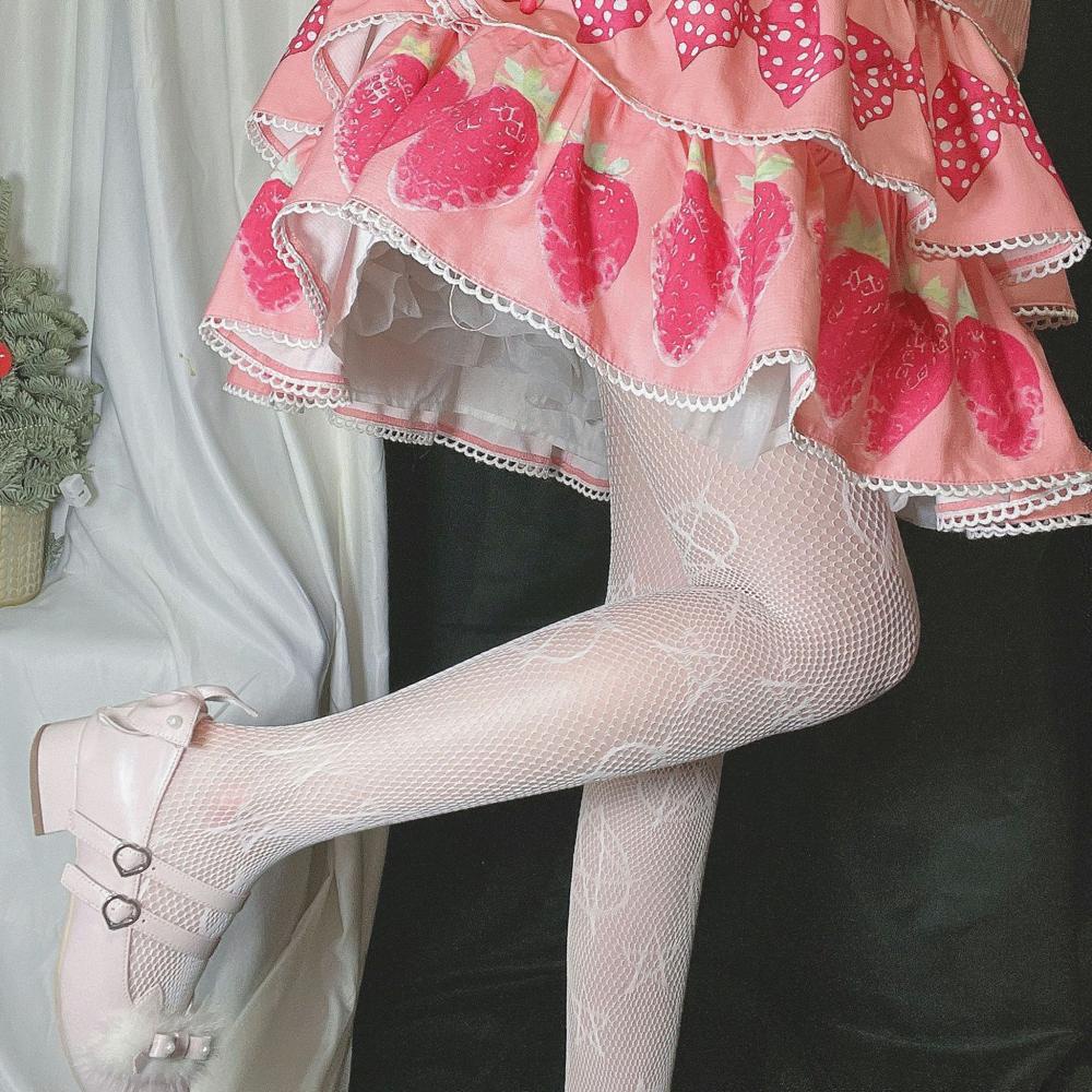 Quần Tất Lưới Họa Tiết Mèo / Ngôi Sao Gợi Cảm Phong Cách Lolita Mới