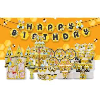 Set trang trí sinh nhật chủ đề con ong vàng