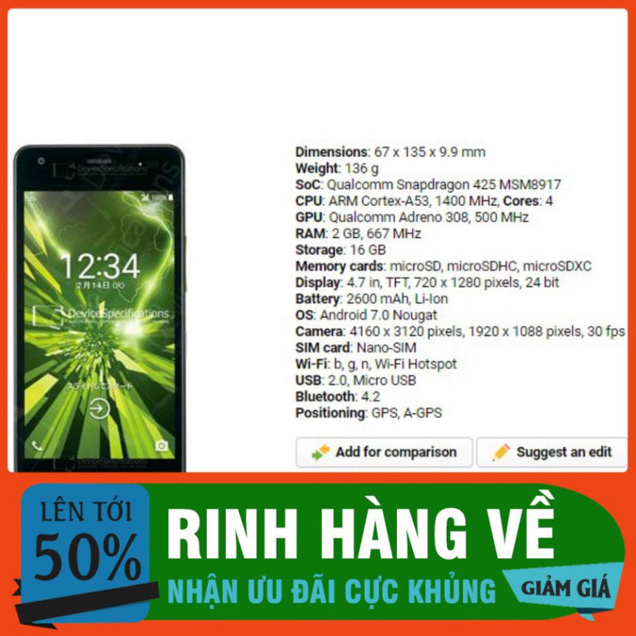 GIÁ TỐT NHẤT Điện thoại nội địa Nhật Kyocera Kyv39 snapdragon 425 ram 2Gb+16Gb 4.7 inch HD- chơi liên quân pubg $$$