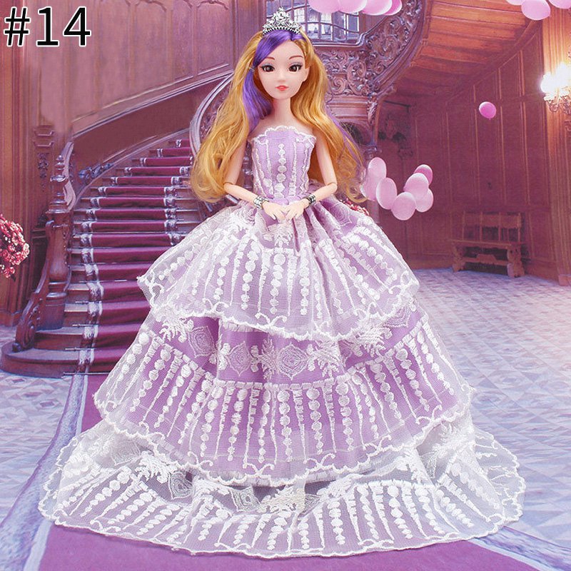 Búp Bê Barbie Kèm Đầm Công Chúa 30cm Cho Bé Gái