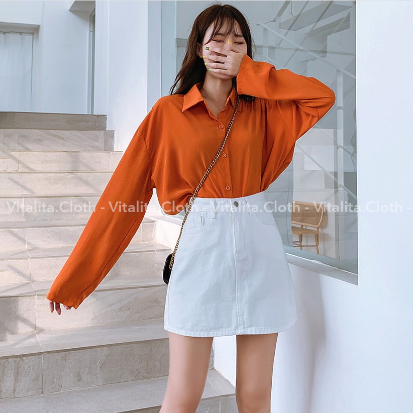 [QUÀ TẶNG LÀ DÂY BUỘC TÓC BẠN NHÉ] Chân váy Kaki dáng chữ A ngắn lưng cao màu Đen / Trắng loại có túi - Style Ulzzang | BigBuy360 - bigbuy360.vn