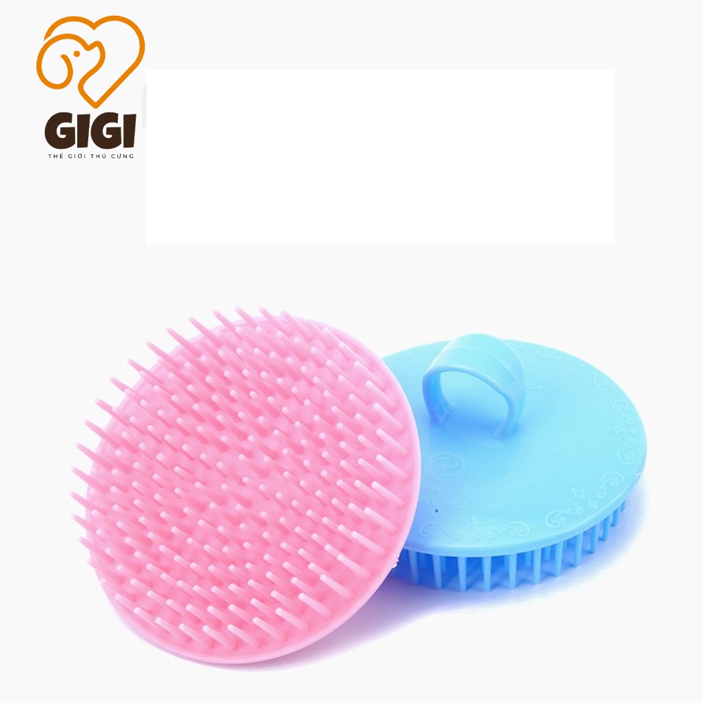 Lược tròn răng nhựa chải lông thú cưng dụng cụ vệ sinh làm đẹp massage phụ kiện chó mèo - GiGi Pet Shop