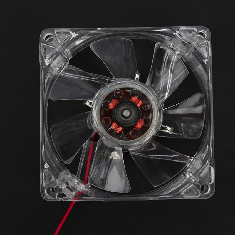 [GB.TECH] 12V 4Pin PC Computer Chassis Fan Cooling Fan with LED Lights (size: 80x80