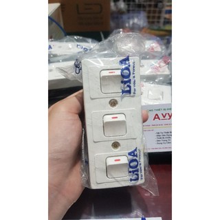 [LiOA] HỘP CÔNG TẮC NỔI 01 CHIỀU LiOA ( 01/02/03 HẠT )