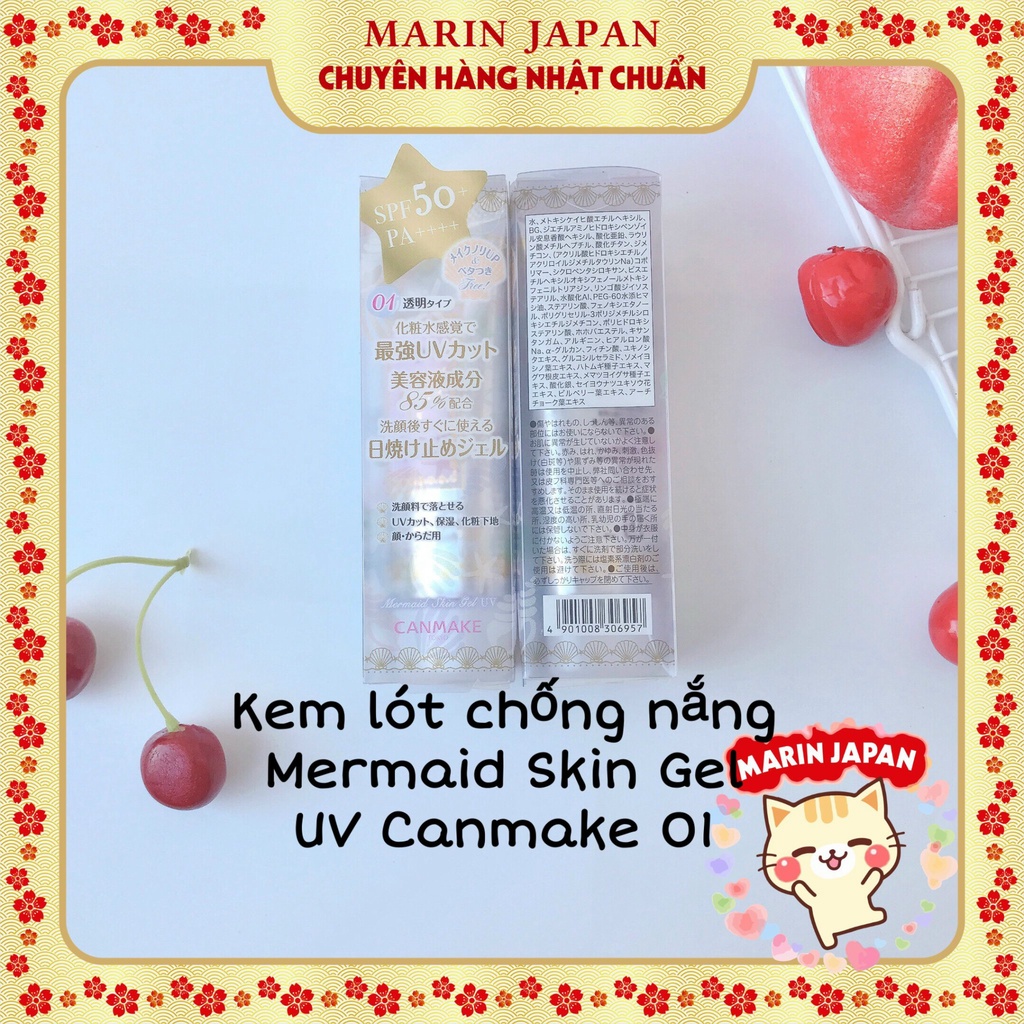 (SALE 350k-&gt; 235k)KEM LÓT CHỐNG NẮNG-MERMAID SKIN GEL UV CANMAKE NHẬT BẢN