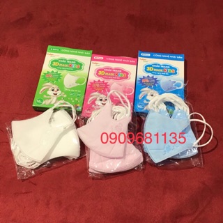 Khẩu Trang Cho Bé TULIPS AMSTERDAM 💓 Khẩu Trang Trẻ Em 3D Mask Kids 💓 Hình Thú 💓 Hộp 10 Cái
