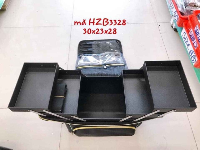 Cốp  chất liệu vải bố nhà binh, dành cho Thợ chuyên nghiệp ngành Nail, Phun Xăm, Mi Nối và Make Up mã HZB 3328