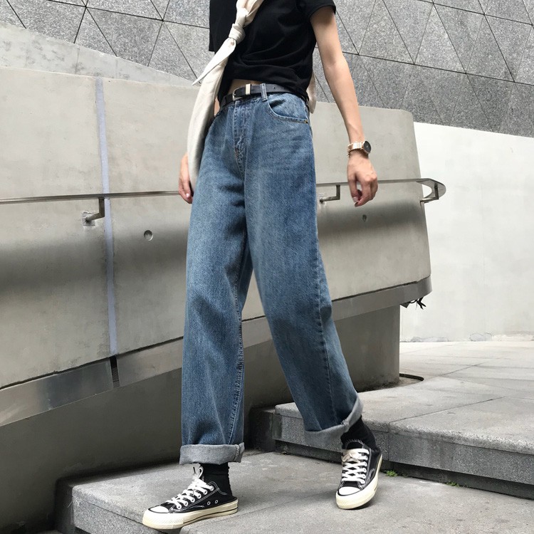 QUẦN JEANS ỐNG RỘNG UNISEX SIMPLE JEANS | JB201