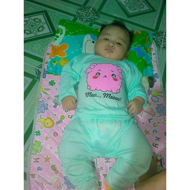 HÀNG LOẠI 1: Set 5 bộ cotton 2 chiều Mèo thần tài dài