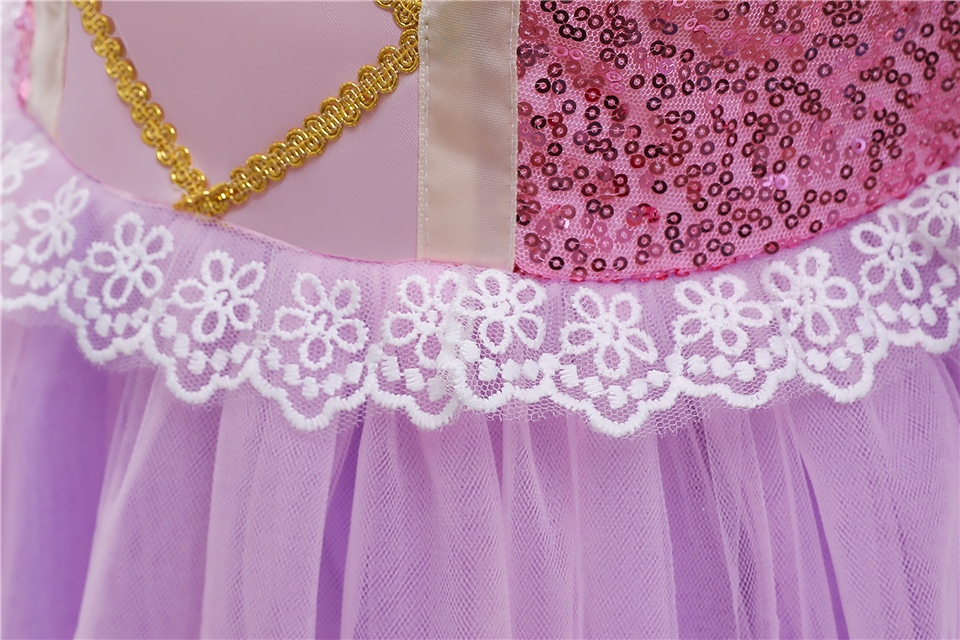 Đầm NNJXD Kiểu Dáng Công Chúa Rapunzel Kèm Phụ Kiện Cho Bé (Có Bán Lẻ)