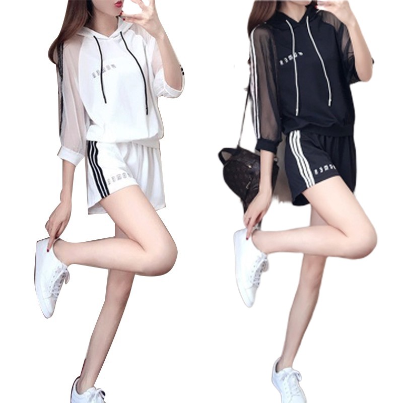 Fashion Short-sleeve Striped Sports Women's Shirt