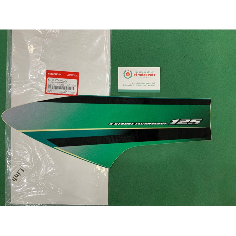 Tem xe Fu 2 Xanh Két zin honda