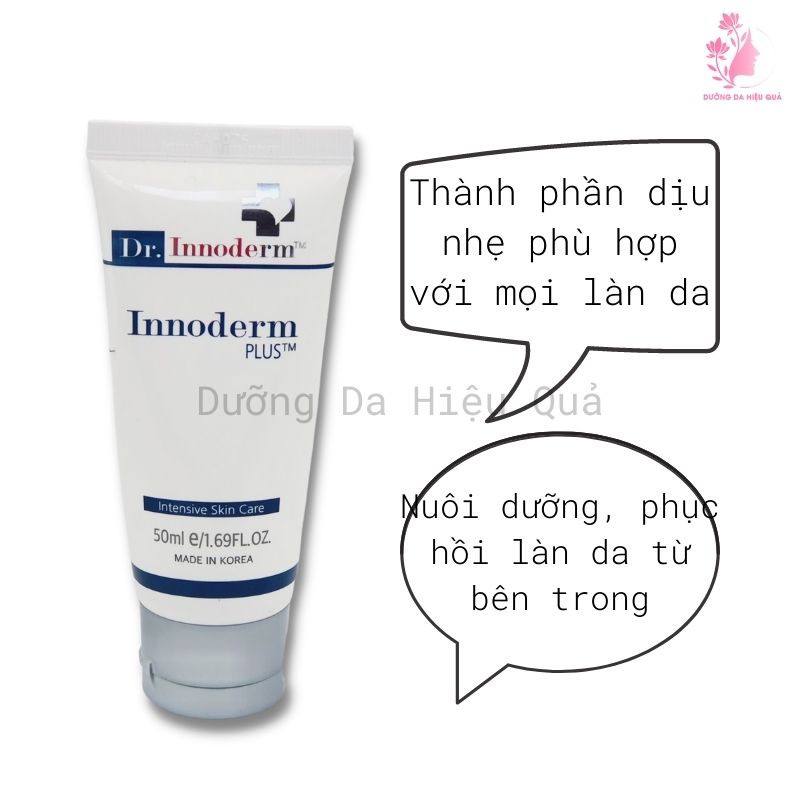 Kem dưỡng phục hồi da hư tổn, da mỏng yếu và phục hồi da sau peel Innoderm Plus