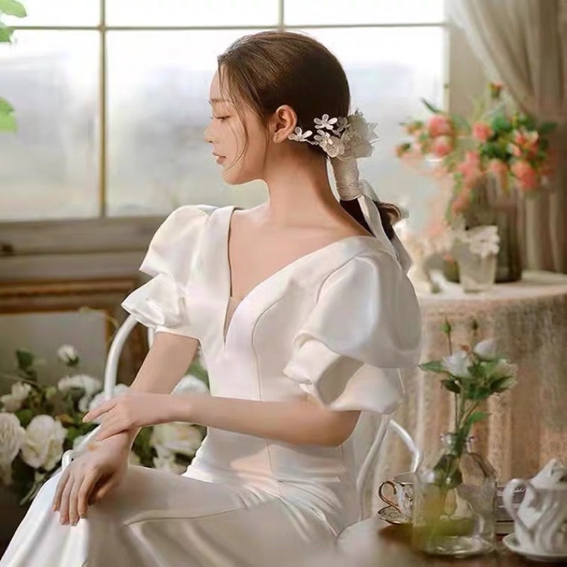 Set hoa kèm ruy băng lụa