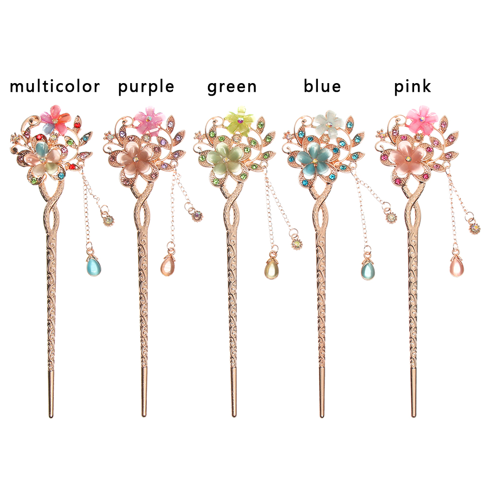 Trâm cài tóc hình hoa phong cách vintage cho nữ