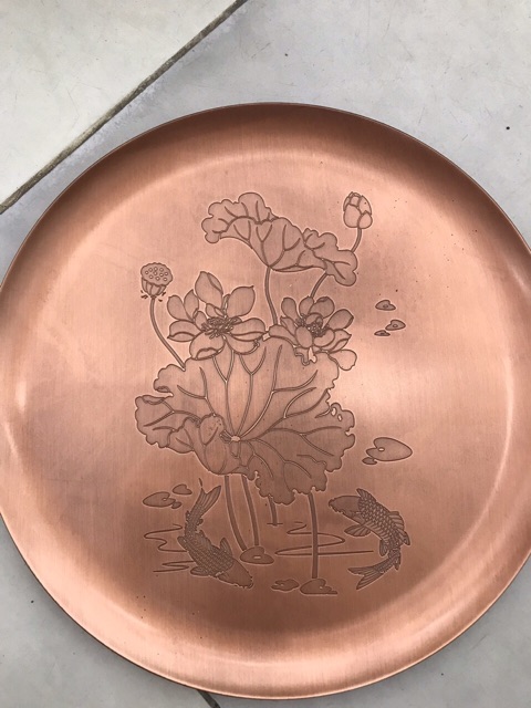 Bộ ấm chén đồng đỏ hàng kĩ