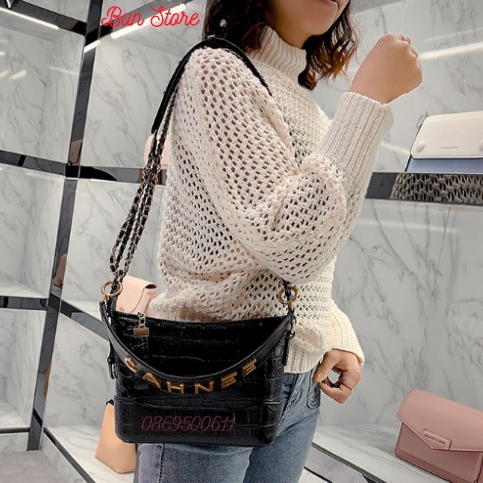 Túi xách đeo vai nữ, túi xách nữ công sở dáng hobo da vân rắn, túi đeo chéo nữ thời trang