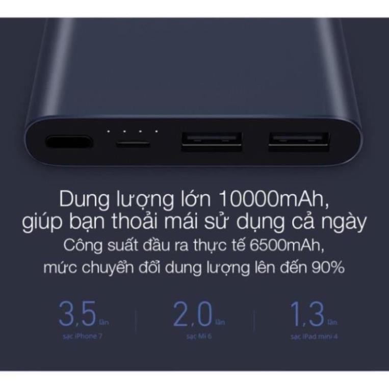 Sạc Dự Phòng Xiaomi Gen 2S Version 2018 10000 mAh 2 Cổng USB Hỗ Trợ QC 3.0 Chính Hãng [vthm9] | BigBuy360 - bigbuy360.vn