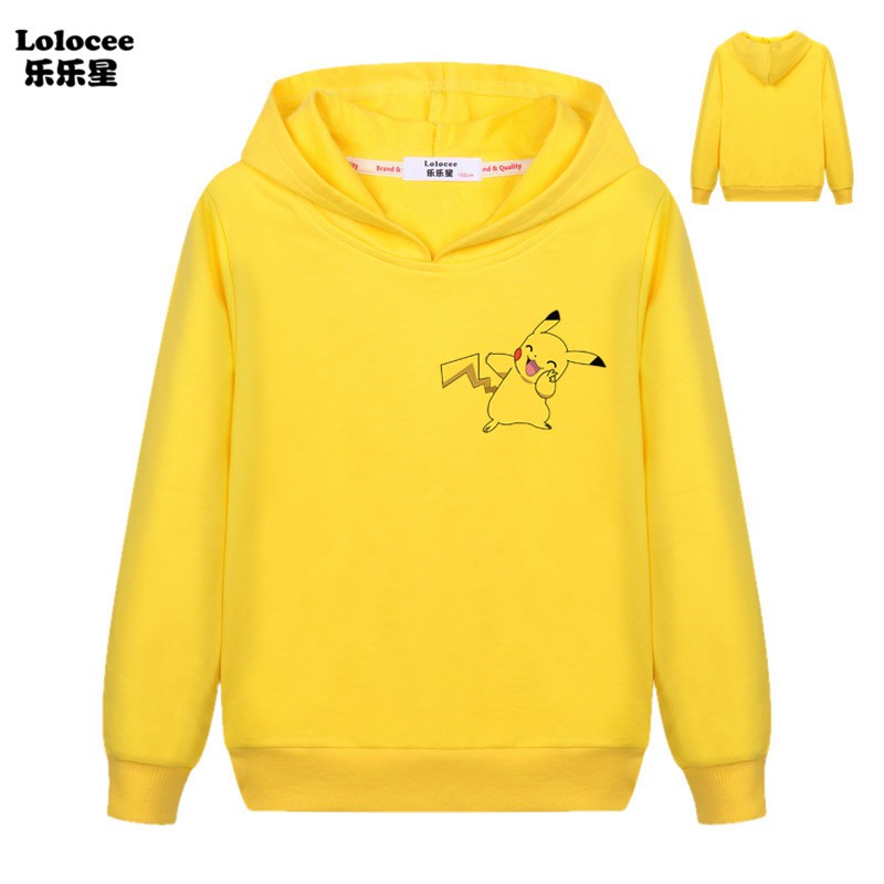 POKEMON Áo Hoodies Hình Pikachu Xinh Xắn Dành Cho Bé