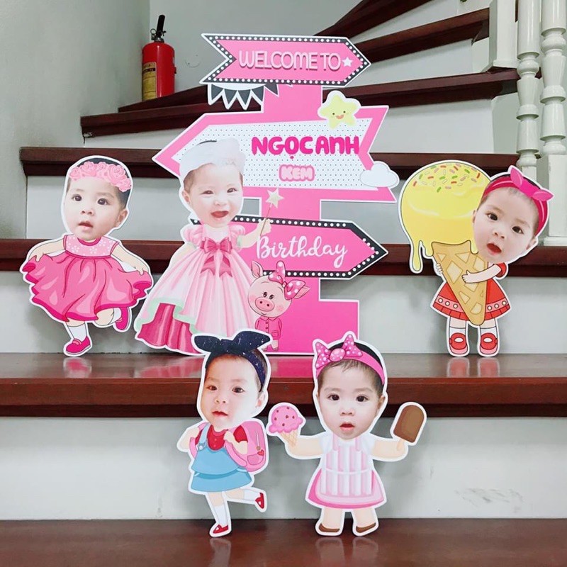 Combo chibi thiết kế cho bé sinh nhật, Nhiều mẫu
