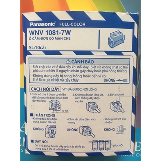 ✅[PANASONIC CHÍNH HÃNG] Ổ Cắm Đơn Có Màn Che Panasonic FULL (Hạt Nhỏ)