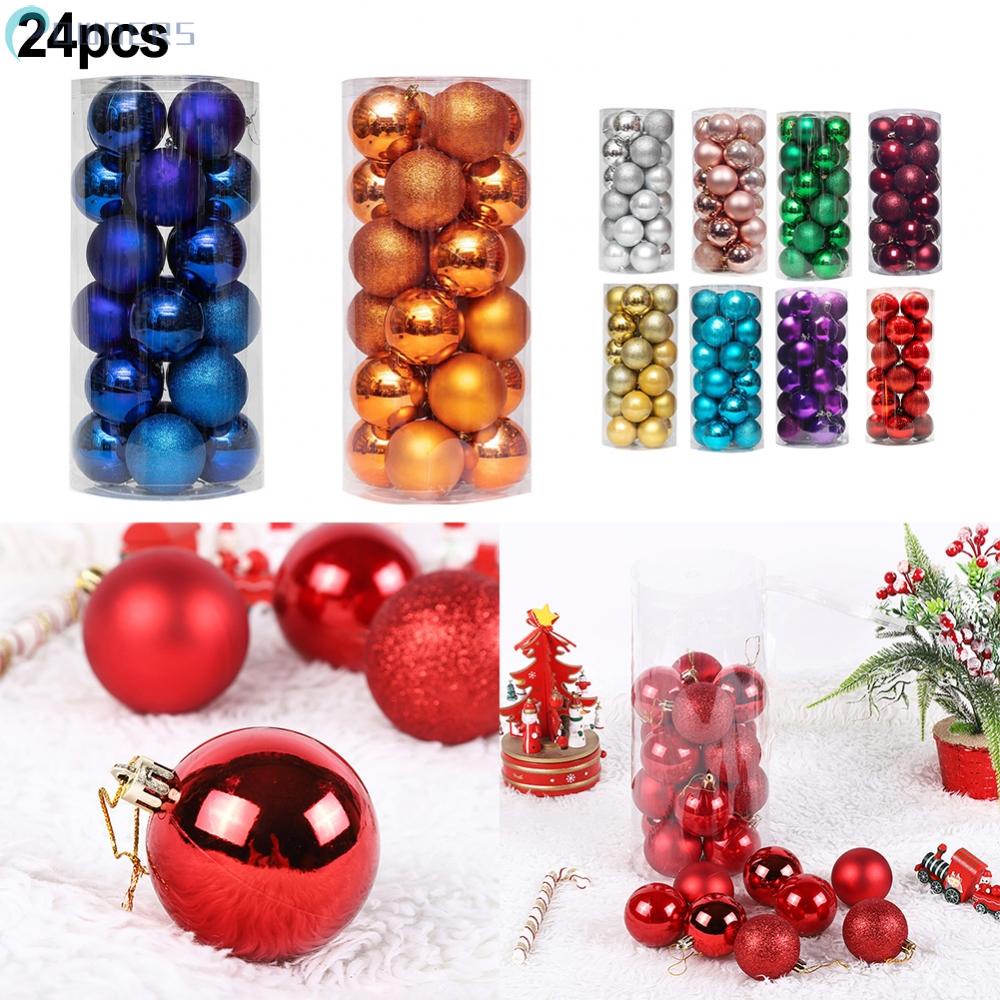 Set 24 Trái Châu Trang Trí Giáng Sinh Năm Mới