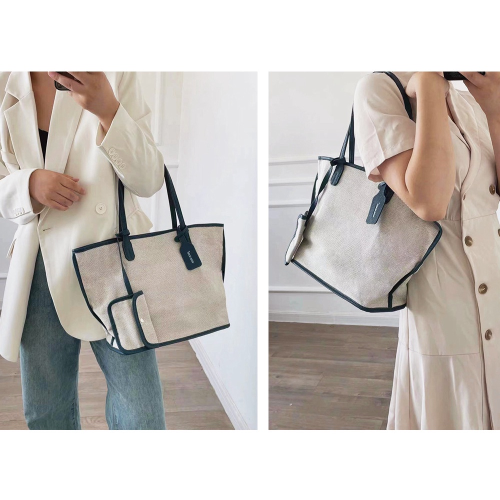 Rose NOIRE Túi Xách Vải Canvas Sức Chứa Lớn Chất Lượng Cao Có Thể Thay Đổi