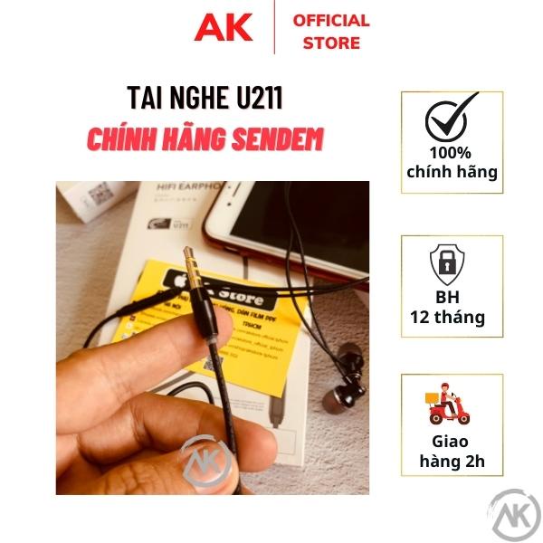 Tai Nghe Nhét tai Sendem U211  Free Ship  Thiết kế thời trang, nhỏ gọn, êm ái cùng chất lượng âm thanh sống động.