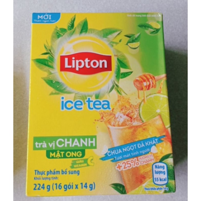 Trà Lipton Vị Chanh hộp 224g(16goi x14g)