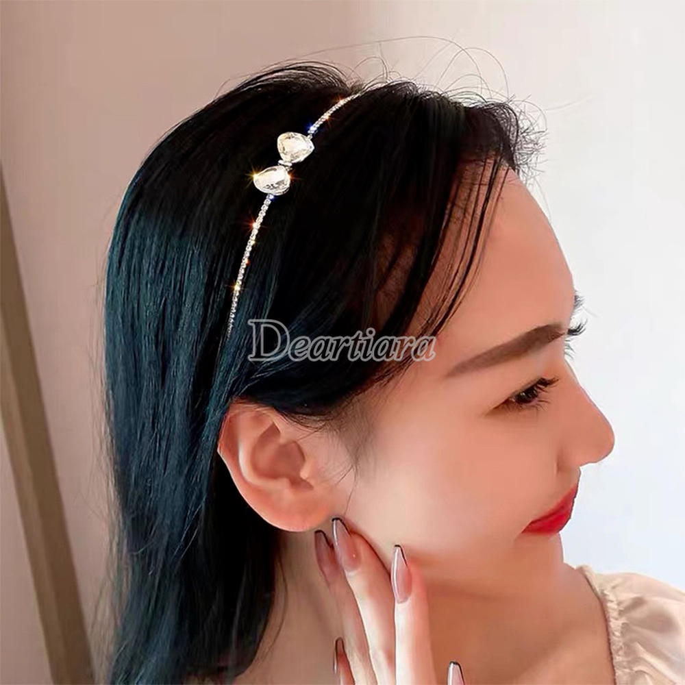 Cài tóc trang trí nơ đính đá giả thời trang sang trọng cho nữ