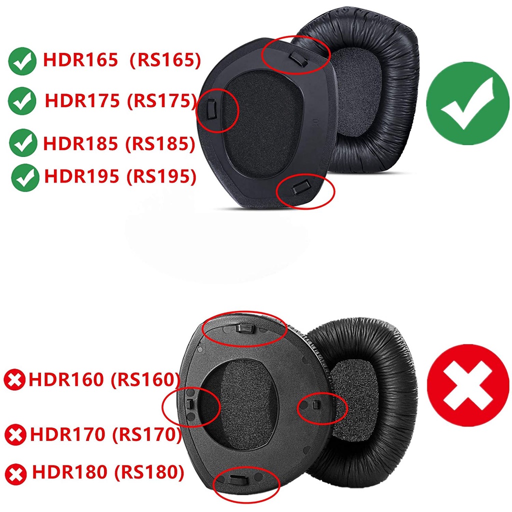 Đệm Tai Nghe Bằng Da Thật Thay Thế Cho Sennheiser RS165 RS175 RS185 RS195