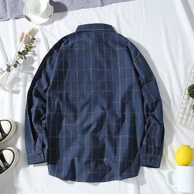 Áo sơ mi tay dài họa tiết caro thời trang dành cho nam