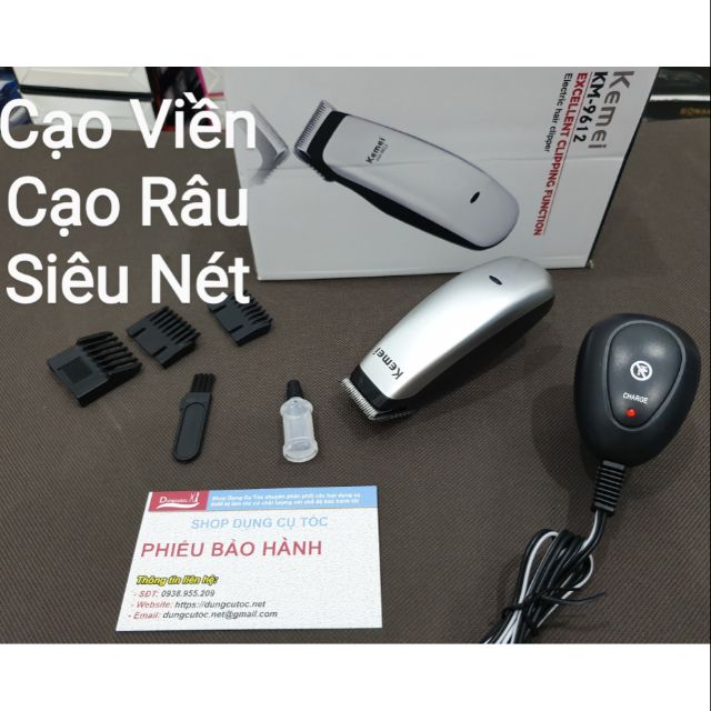 Tông Đơ Cạo Viền Mini Kemei KM-9612, Tông Đơ Cắt Tóc Cạo Râu Du Lịch Pin Sạc Cao Cấp. Ảnh thật Bh 6t