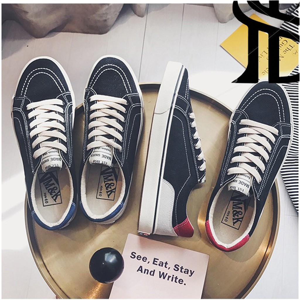 [HOT TREND] Giày Thể Thao Nam Vans Đen, Thân Vải Đế Cao Su Êm, Bền Đẹp, Hót Treand 2021 - BTS Shoes