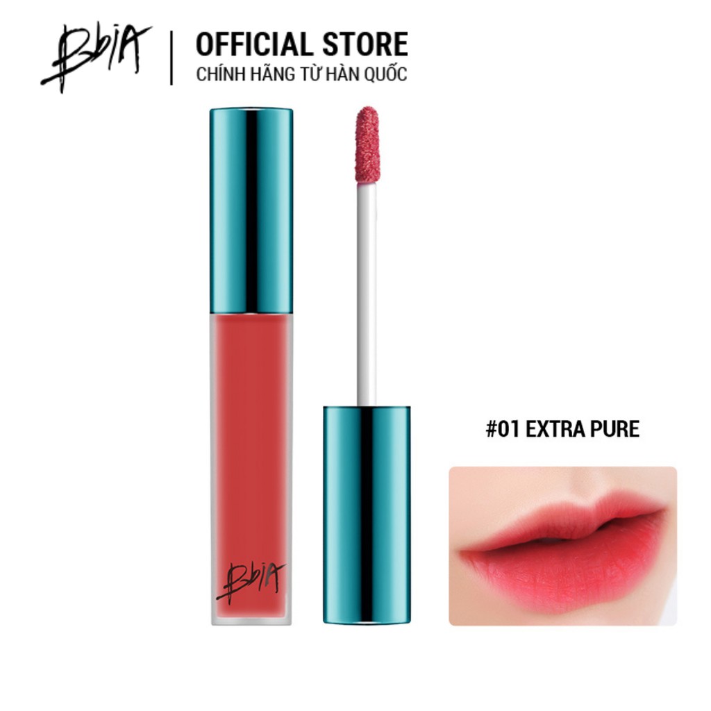 Full set 5 màu son kem lì BBia Last Velvet Lip Tint version 1 5g/thỏi TẶNG 1 túi trang điểm 28g - BBia Official Store