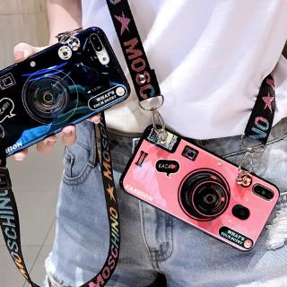Ốp Điện Thoại Mềm Hình Máy Ảnh Có Dây Đeo Cho iPhone SE2 SE 5s 6 6s 7 8 i7 i8 Plus