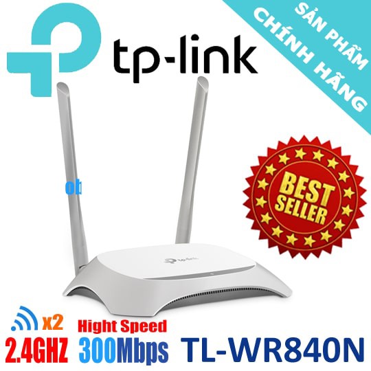 [Giá Sốc: 290k] Bộ phát wifi 2 râu TPLINK 840N 300Mbs - Bảo hành chính hãng