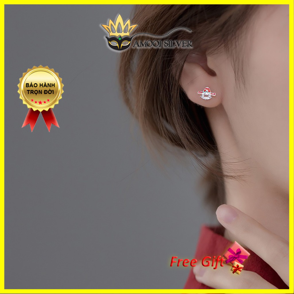 Bông tai bạc S925 tân lang tân nương - Amooi Silver AB160