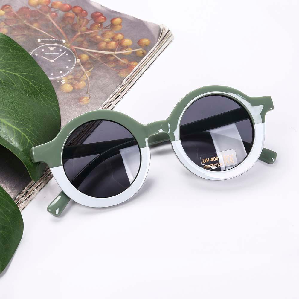 Kính Mát Gọng Tròn Họa Tiết Da Báo Thời Trang Mùa Hè Cho Bé