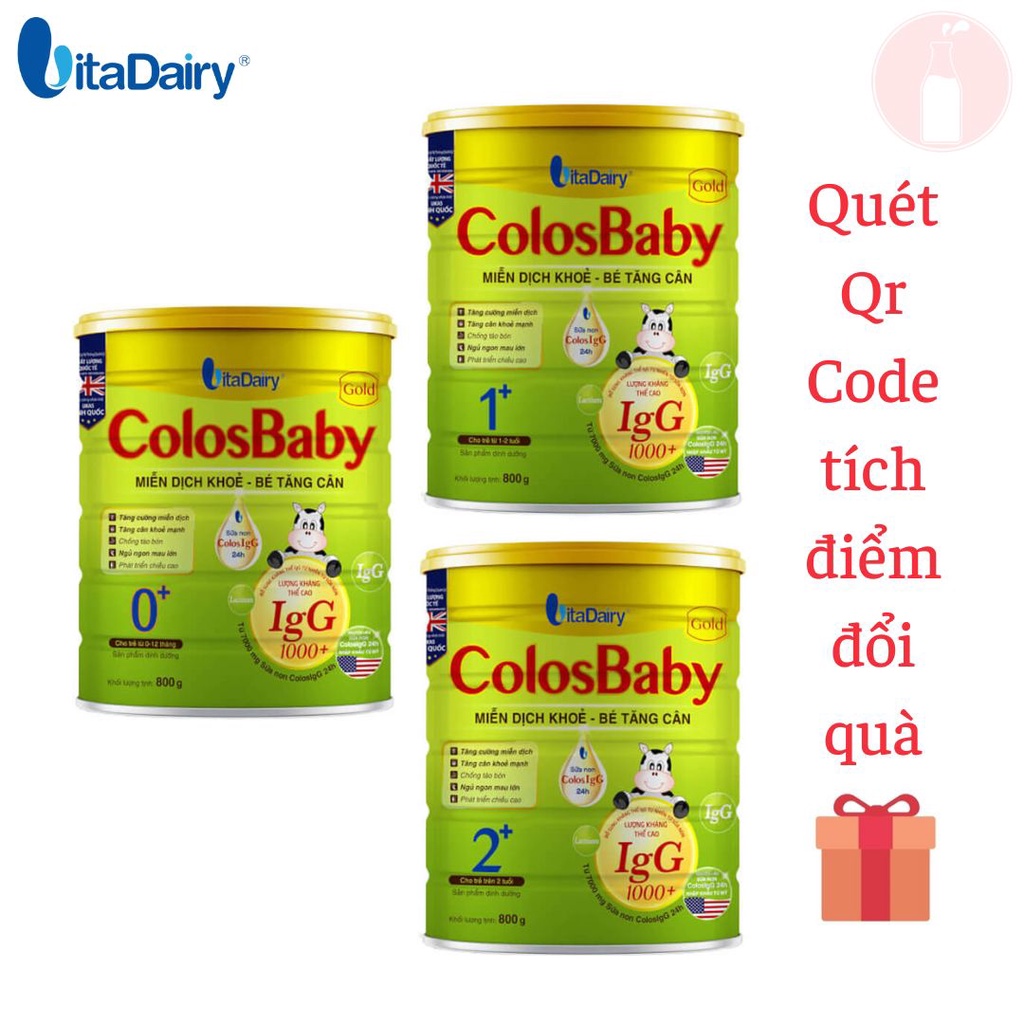 Sữa bột ColosBaby Gold số 0+/ 1+/ 2+ (Lon 800g)