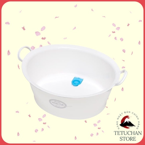 Chậu nhựa tròn rửa chân tay, giặt quần áo đa năng Inomata Wash Tub 12 lít nội địa Nhật Bản
