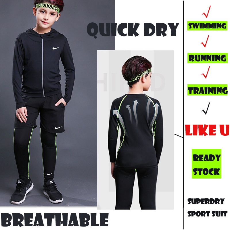 Bộ Đồ Bơi 2 / 3 Món Áo Tay Dài + Quần Dài Phong Cách Baju Renang Lelaki Hồi Giáo Cho Bé Trai