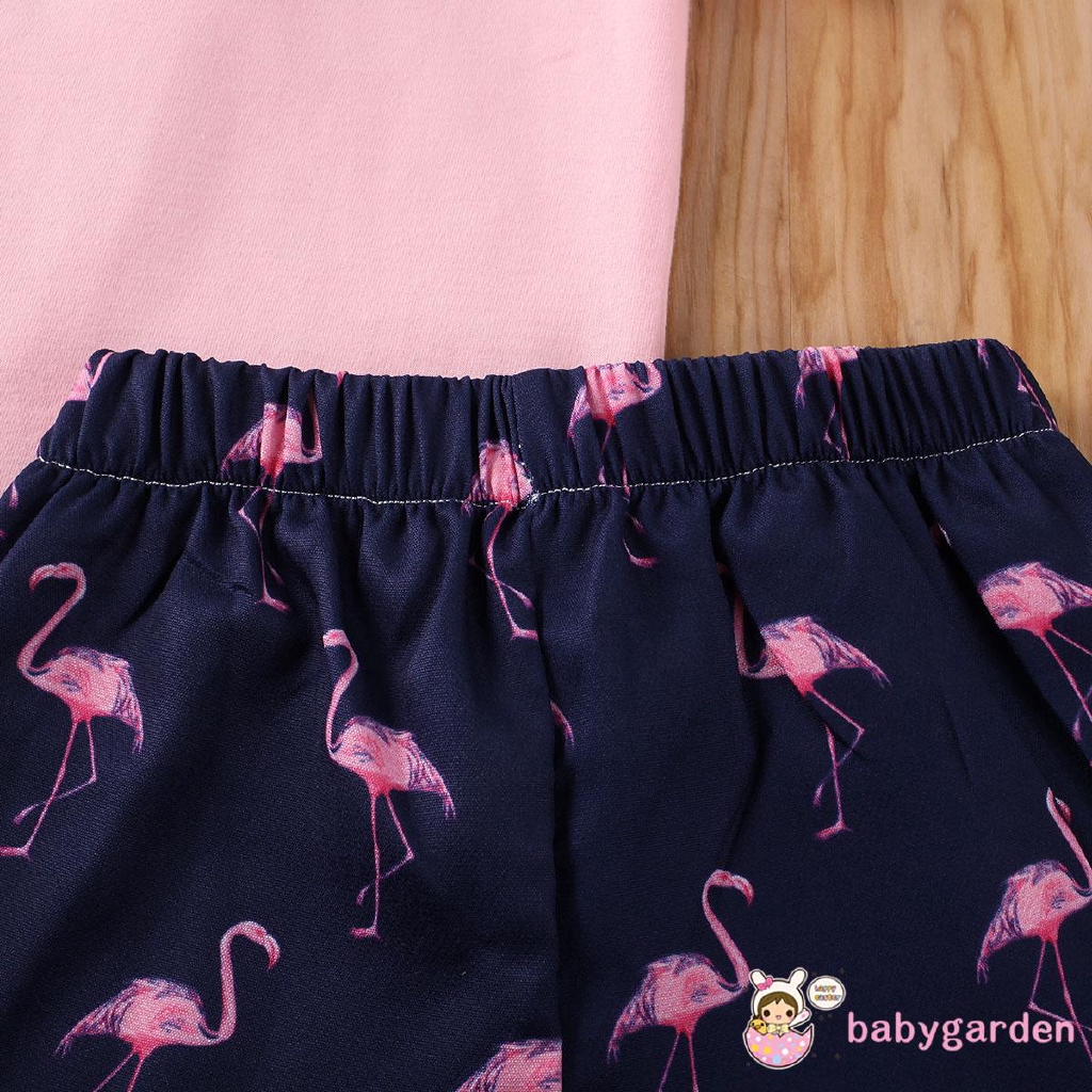 Set Áo Thun 3d Tay Ngắn &amp; Quần Short Cho Bé Gái