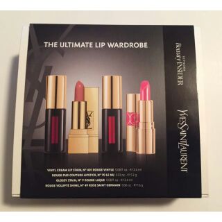 [Yves Sain Laurent] Tách set son YSL MINI The Ultimate Lip Wardrobe Vinyl Cream Lip Stain Glossy Stain Rouge Pur Couture