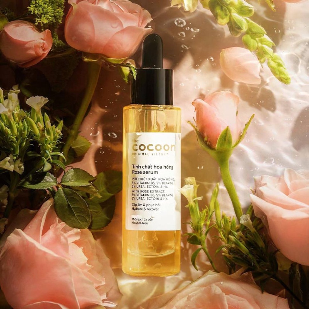 Tinh Chất Cocoon Cấp Nước & Cấp Ẩm Sâu Từ Hoa Hồng Rose Serum 30ml - Khongcoson