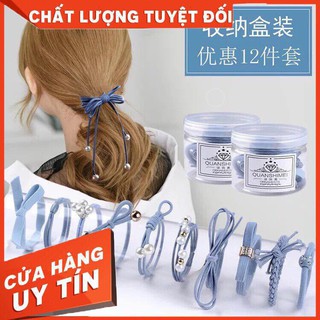 Buộc tóc nữ có hộp 12 chiếc siêu chắc