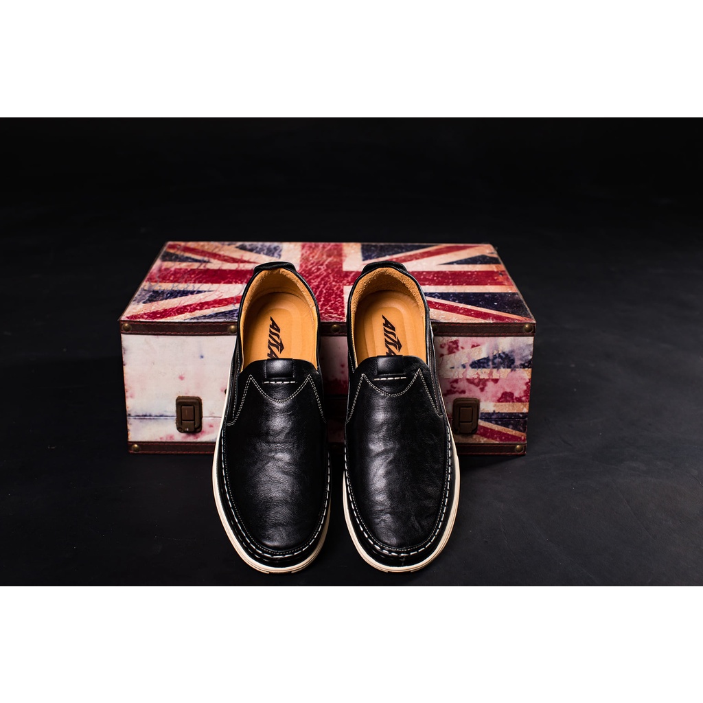 Giầy lười  asisa da bò thật mã 8292 màu đen,giầy thể thao,giầy tây,giầy mọi